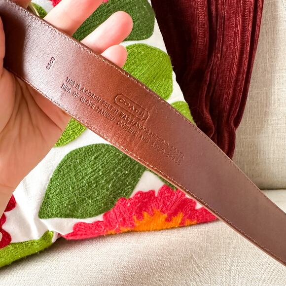 Vintage British Tan Wide Coach Belt Size Large - Picture 3 of 10